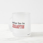 私はウルヴァーハンプトンにむしろいます フロストグラスマグカップ (正面左)