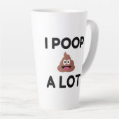 私はウンチが多い カフェラテマグ (右アングル)