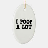 私はウンチが多い セラミックオーナメント (右)