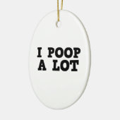 私はウンチが多い セラミックオーナメント (左)
