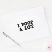 私はウンチが多い 楕円形シール (封筒)