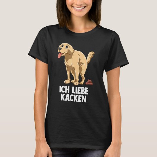 私はウンチと犬が大好き Tシャツ (正面)