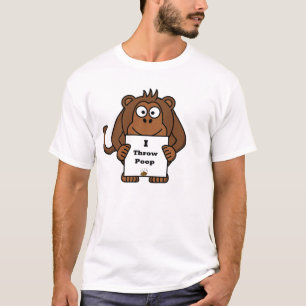 私はウンチ猿を投げます Tシャツ