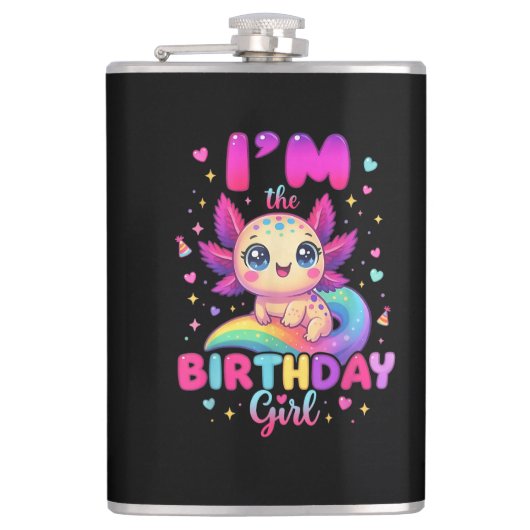 私はウーパールーパーの誕生日です フラスク (正面)