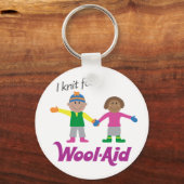 私はウールエイドキーチェーン用ニット キーホルダー (正面)