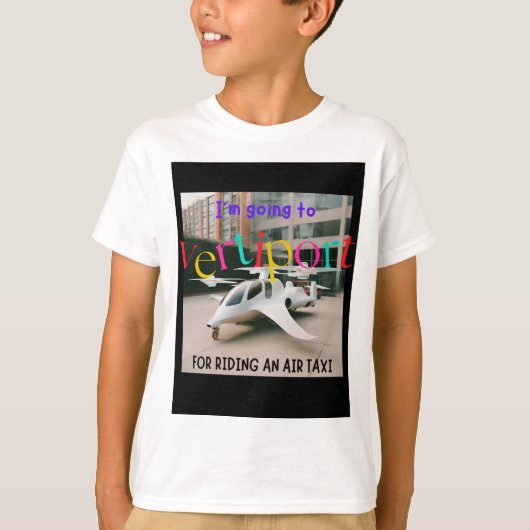 私はエアタクシーに乗るためにバーティポートに行く Tシャツ (正面)
