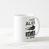 私はエイリアン信じを望む コーヒーマグカップ (正面右)