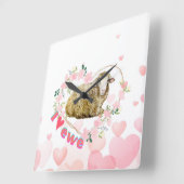 私はエウエが好き     スクエア壁時計 (傾斜)