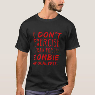 私はエクササイズ私はゾンビのハロウィーンのためにトレーニングしない Tシャツ