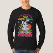 私はエグストラ幼稚園の学生バンと先生だ Tシャツ (正面)