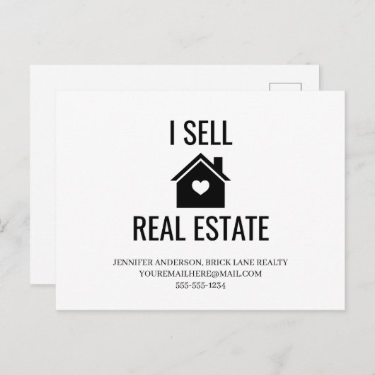 私はエステイ実在トハウスハートマーケティング不動産を販売 ポストカード (正面/裏面)