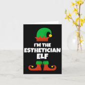 私はエステティシャン小妖精や小人ファミリーパジャマクリスマスビー カード (黄色い花)