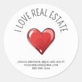 私はエステート実在プロモーションハートが大好き ラウンドシール (正面)