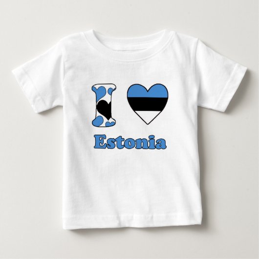 私はエストニアが大好き ベビーTシャツ (正面)