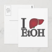 私はエタノールが大好き ポストカード (正面/裏面)