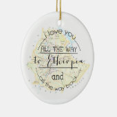 私はエチオピアおよび背部クリスマスのオーナメントに愛します セラミックオーナメント (右)