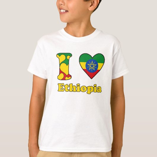 私はエチオピアが大好きだ Tシャツ (正面)