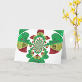 私はエチオピア愛ラブルハート国旗の国色 カード (黄色い花)