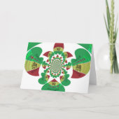 私はエチオピア愛ラブルハート国旗の国色 カード (正面)