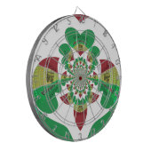 私はエチオピア愛ラブルハート国旗の国色 ダーツボード (正面左)