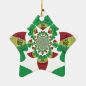 私はエチオピア愛ラブルハート色 セラミックオーナメント (正面)