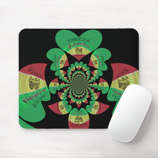 私はエチオピア愛ラブルハート色 マウスパッド (マウス)