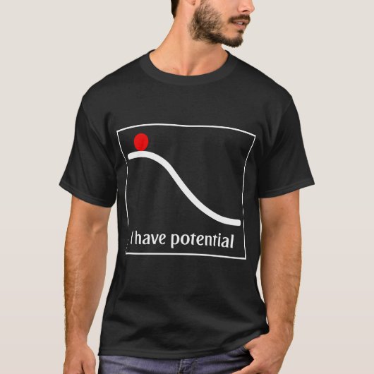 私はエネルギー物理の可能性があおもしろいる Tシャツ (正面)