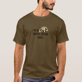 私はエネルギ救ーのモード眠いブルドッグ Tシャツ