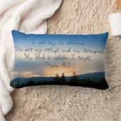 "私はエホバに言います…あなたがの私の本拠地… " ランバークッション (ブランケット)