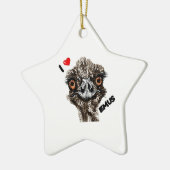 私はエミューを愛します セラミックオーナメント (左)