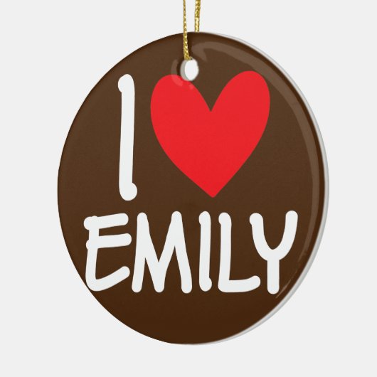 私はエミリー名の女のパーソナライズされた子の女性BFFが大好き セラミックオーナメント