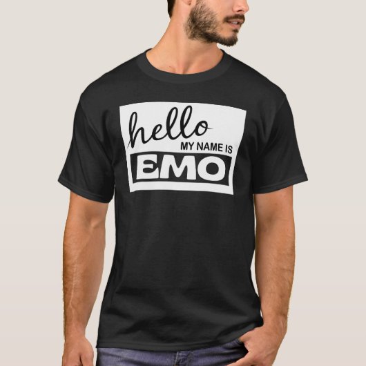 私はエモこんにちはエモだから何の長老エモNevだった Tシャツ (正面)