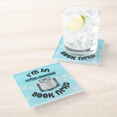 私はエリカスティーブンスの本おたく ガラスコースター (アングル)