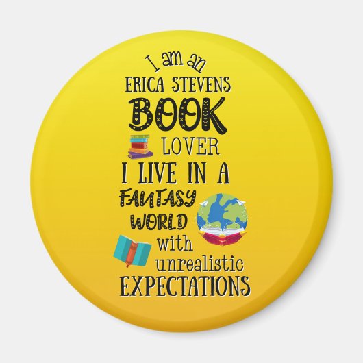 私はエリカ・スティーブンスのファンタジーブックの世界に住んでいる マグネット (正面)