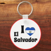 私はエルサルバドルが大好き&ハート – 旅行/スポーツ キーホルダー (正面)