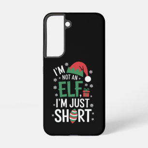 私はエルフじゃない、ただ背が低いだけ クリスマスの面白いジョーク SAMSUNG GALAXY S22ケース
