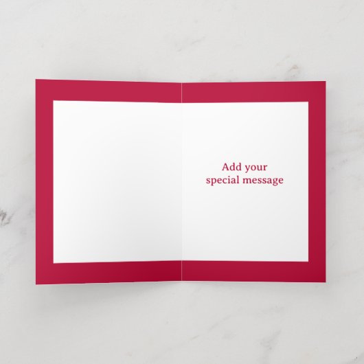 私はエレガント愛するフローラフォイルパーソナライズされたカード 箔シーズンカード (内側レイダウン)