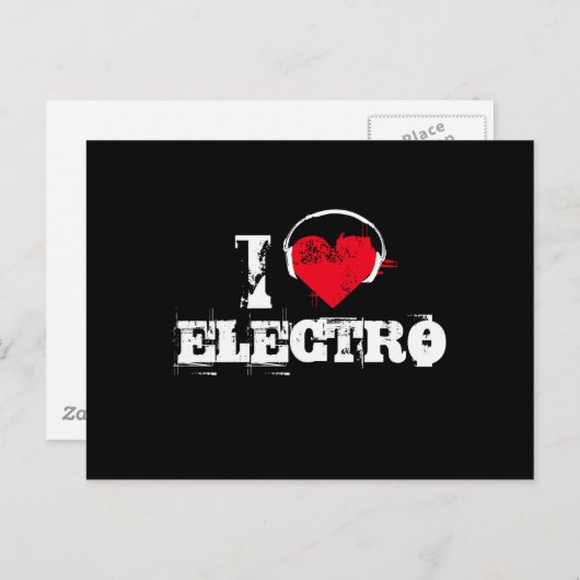 私はエレクトロが好き ポストカード (正面/裏面)