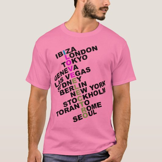 私はエレクトロ・ワールドワイドが大好き Tシャツ (正面)