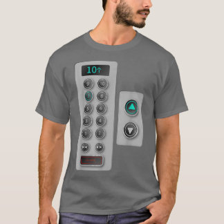 私はエレベータギフトかわいいエレベータボタンメカニィ大好き Tシャツ