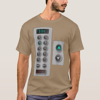 私はエレベータギフトかわいいエレベータボタンメカニィ大好き Tシャツ