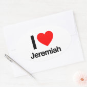 私はエレミヤが大好きだ 楕円形シール (封筒)