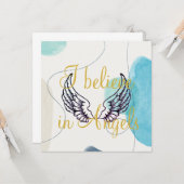 私はエンジェル信じスの抽象芸術バック カード (正面/裏面インサイチュ)