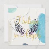 私はエンジェル信じスの抽象芸術バック カード (正面)