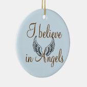 私はエンジェル信じスメモリアルに セラミックオーナメント (右)
