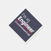 私はエンジニアおもしろいノベルティ スタンダードカクテルナプキン (角)