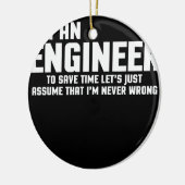 私はエンジニアおもしろい引用文 セラミックオーナメント (左)