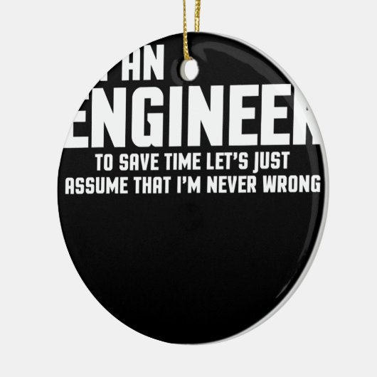 私はエンジニアおもしろい引用文 セラミックオーナメント (左)