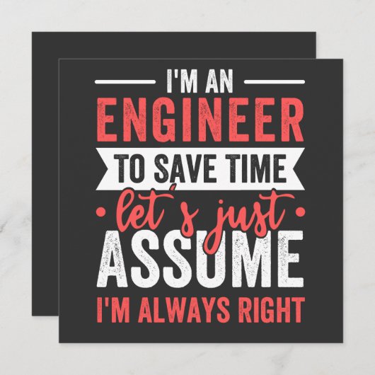 私はエンジニアだ救が、とりあえず 招待状 (正面/裏面)