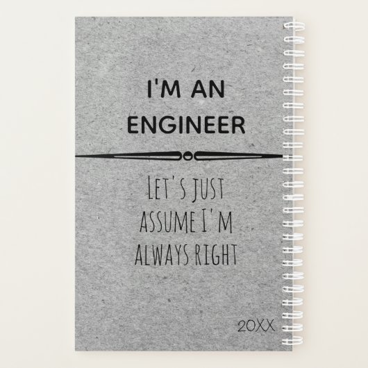 私はエンジニアだ、私が正しいと仮定しよう プランナー手帳 (裏面)
